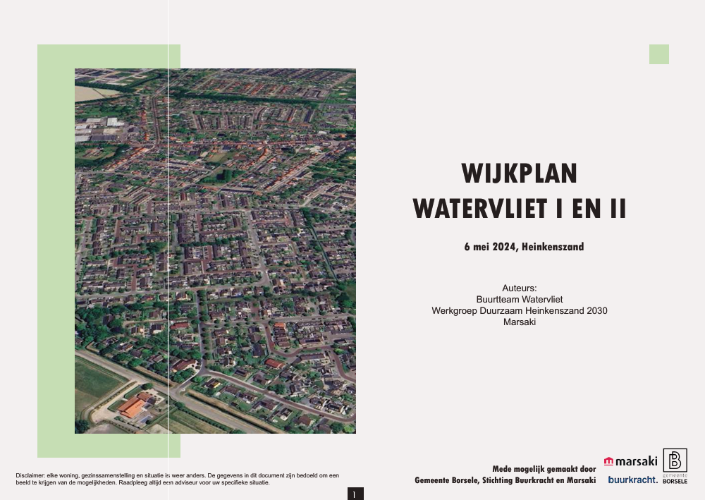 Wijkplan watervliet